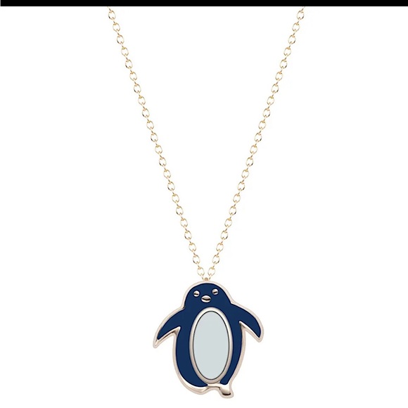 Light Blue Penguin Gold Necklace - Picture 2 of 2